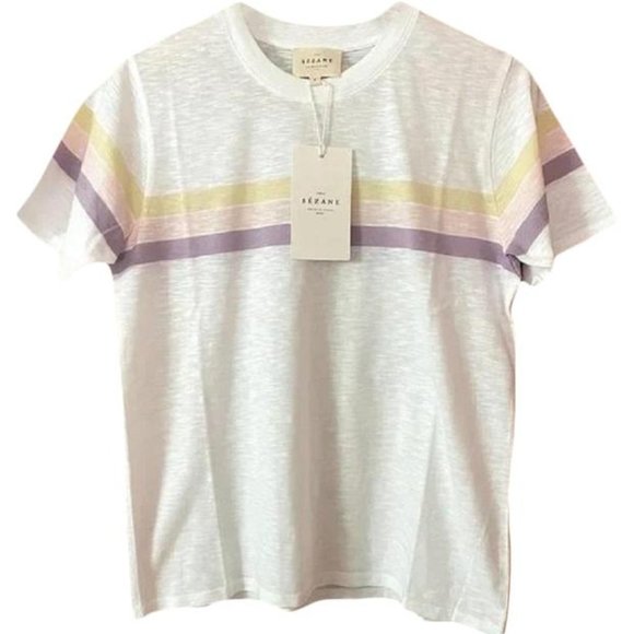 New Sezane Luke Striped Tee - Picture 1 of 4